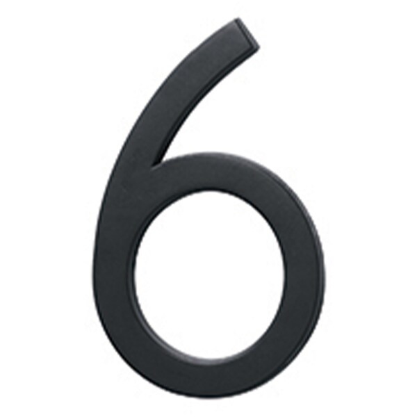 Hy-Ko 6In Black Floating Mount Number 6, 3PK A31076 - main